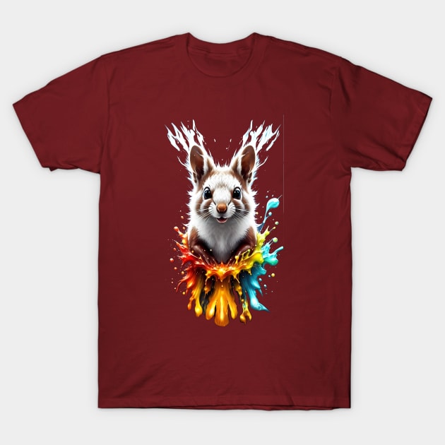 Squirrel splash art T3 T-Shirt by knk.design